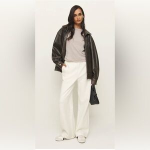 Kira wide leg sweatpants reformation fior di latte size small